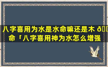 八字喜用为水是水命嘛还是木 💐 命「八字喜用神为水怎么增强 🌹 运势」